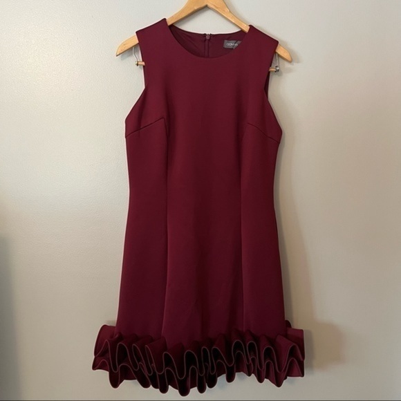 Donna Ricco | Ruffle Hem Sheath Dress - Picture 2 of 9